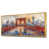 Toile avec cadre flottant or