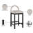 Conrad Letcher Linen Textured Fabric Counter Stool-1357421419