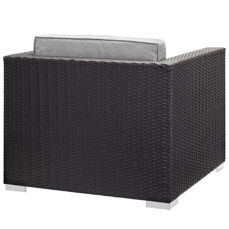 Fauteuil d'extérieur gris espresso Ameil
