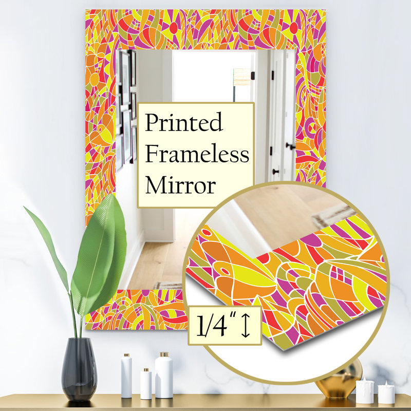 Miroir d’appoint mural moderne à la main, H 24 po x l 32 po