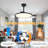 42" Retractable Ceiling Fan With Light And Remote, Quiet DC Motor Modern Ceiling Fan-2031645468
