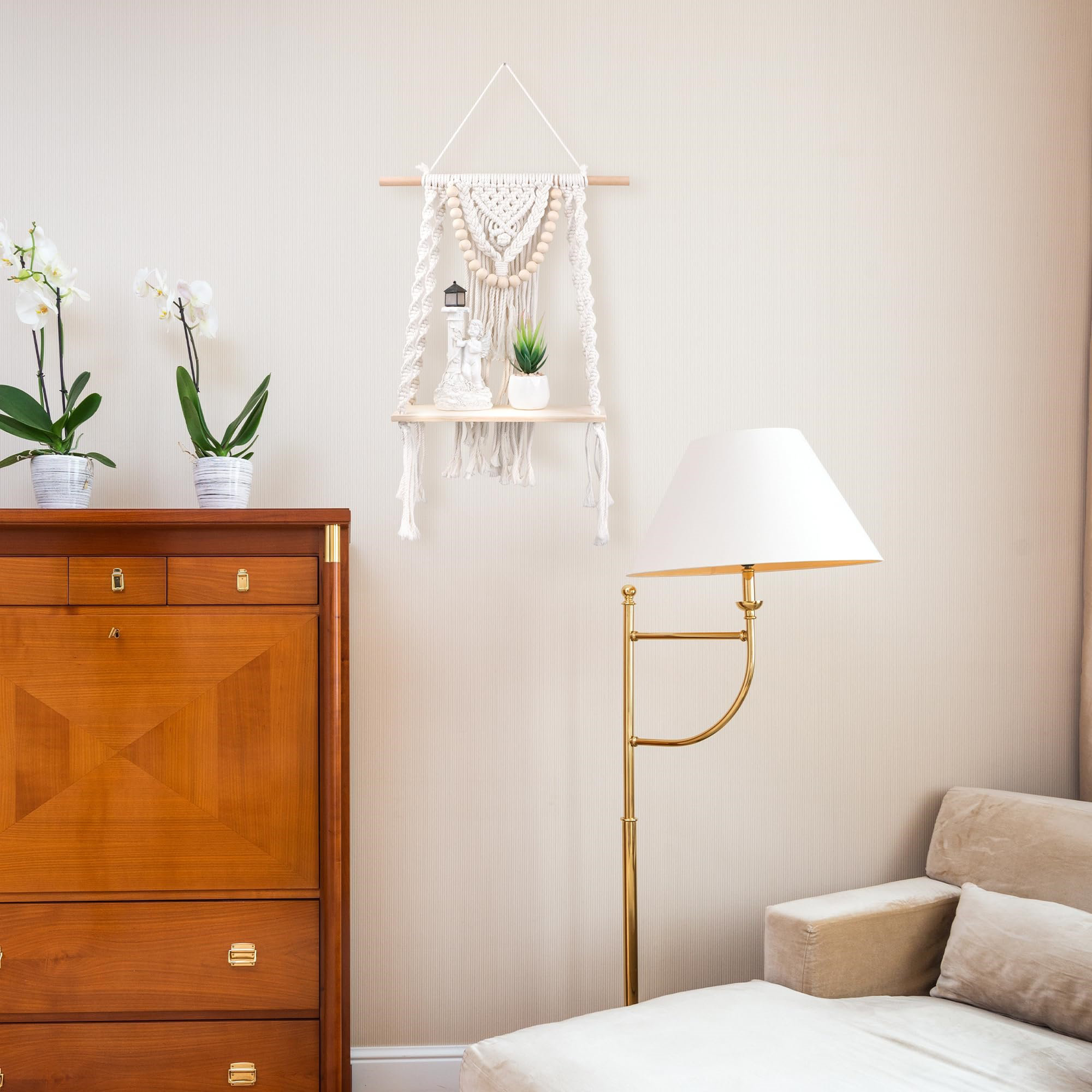 Dakota Fields Macrame Wall Hanging Shelf - Wayfair Canada