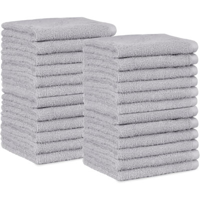 Face Towels For Bathroom, 100% Cotton  Absorbent Washcloth, Fast Drying - Salon Towel - 24 Pack