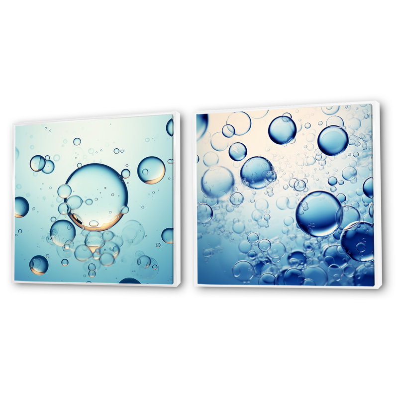 2 pièces - Ferment Bubble Fantasy, Cadre flottant blanc, H 30 po x l 61 po