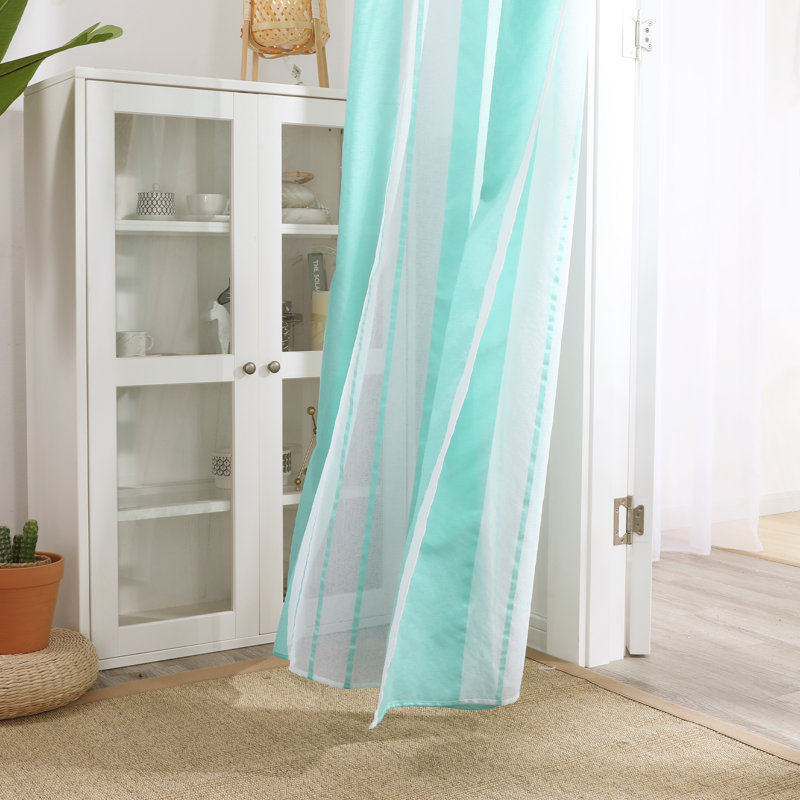 Dearious Sheer Curtain Pair, Light Green, Width 140 x Drop 138 cm