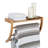 Lobel Bamboo Solid Wood Floating Shelf with Towel Bar