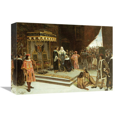 'Columbus Before The Spanish Court After His Return From The Americas' Print on Canvas