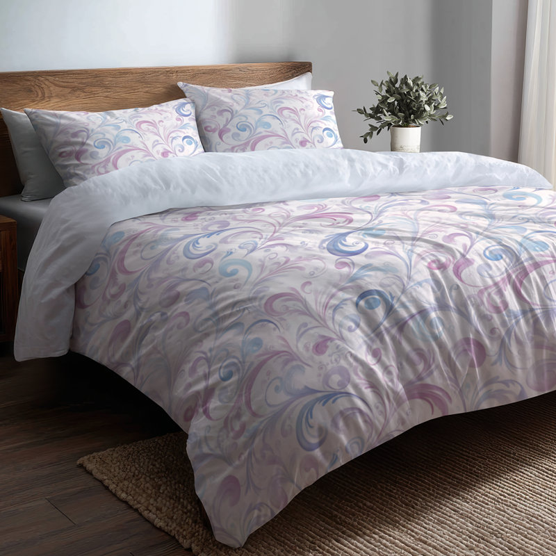 Ensemble de housse de couette et de coussin Paisley, Housse de couette simple et deux taies décorative