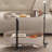 Rolling Side Table with Wheels, Oval