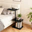 360° Swivel C-Shaped Side Table with Adjustable Height & Casters | Slides Under Sofa, Space-Saving for Living Room, Bedroom & Dorm-134823351-134823353-134823354