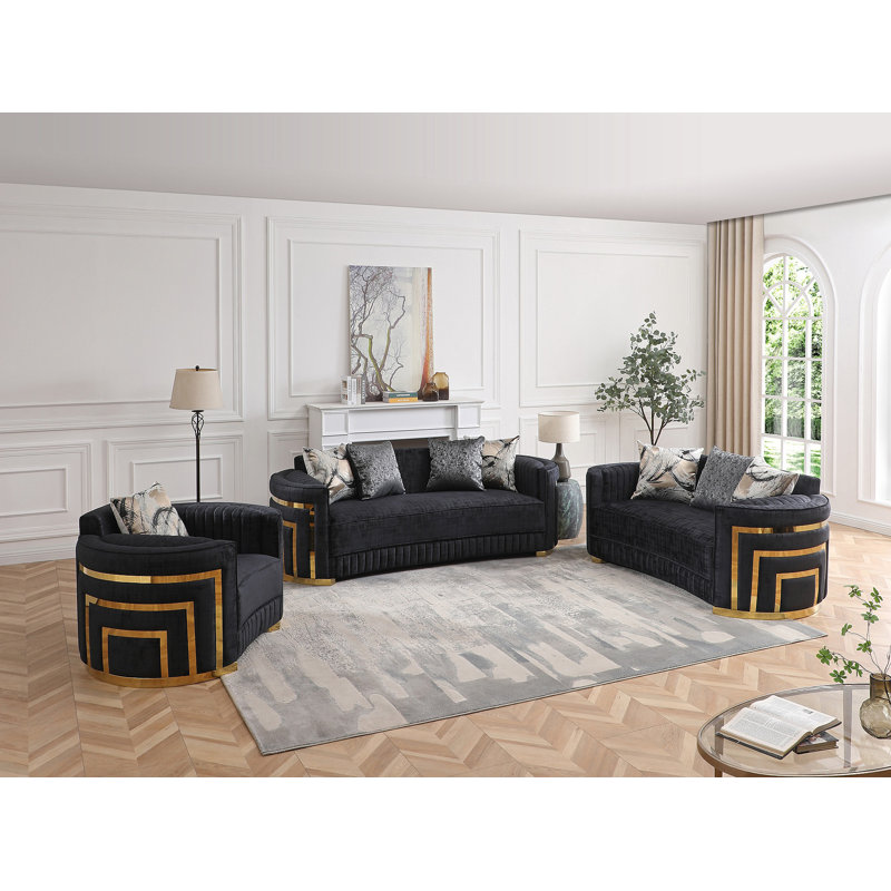 Soledad G00523A-S Sofa , Black