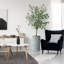 Arbre artificiel dans un pot de fleurs moderne, faux arbre en soie d'eucalyptus (décoration en pot et arbre)-85827144