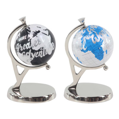 Globe terrestre moderne 2 pièces