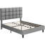 Size Modern Upholstered Bed Frame with Adjustable Square Tufted Headboard-93363910-99170188