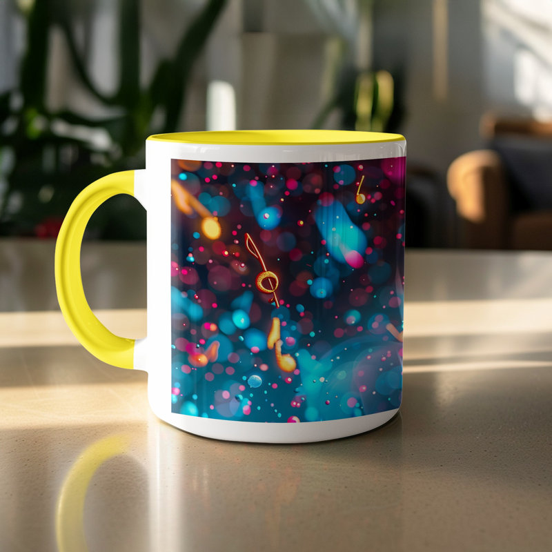 Polka Dot 11oz Accent Coffee Mug, Yellow