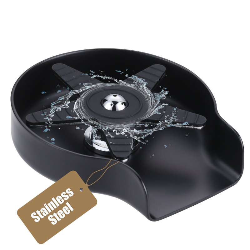 Stainless Steel Glass Rinser For Kitchen Sink, Kitchen Sink Accessories Cup Washer, Matte Black