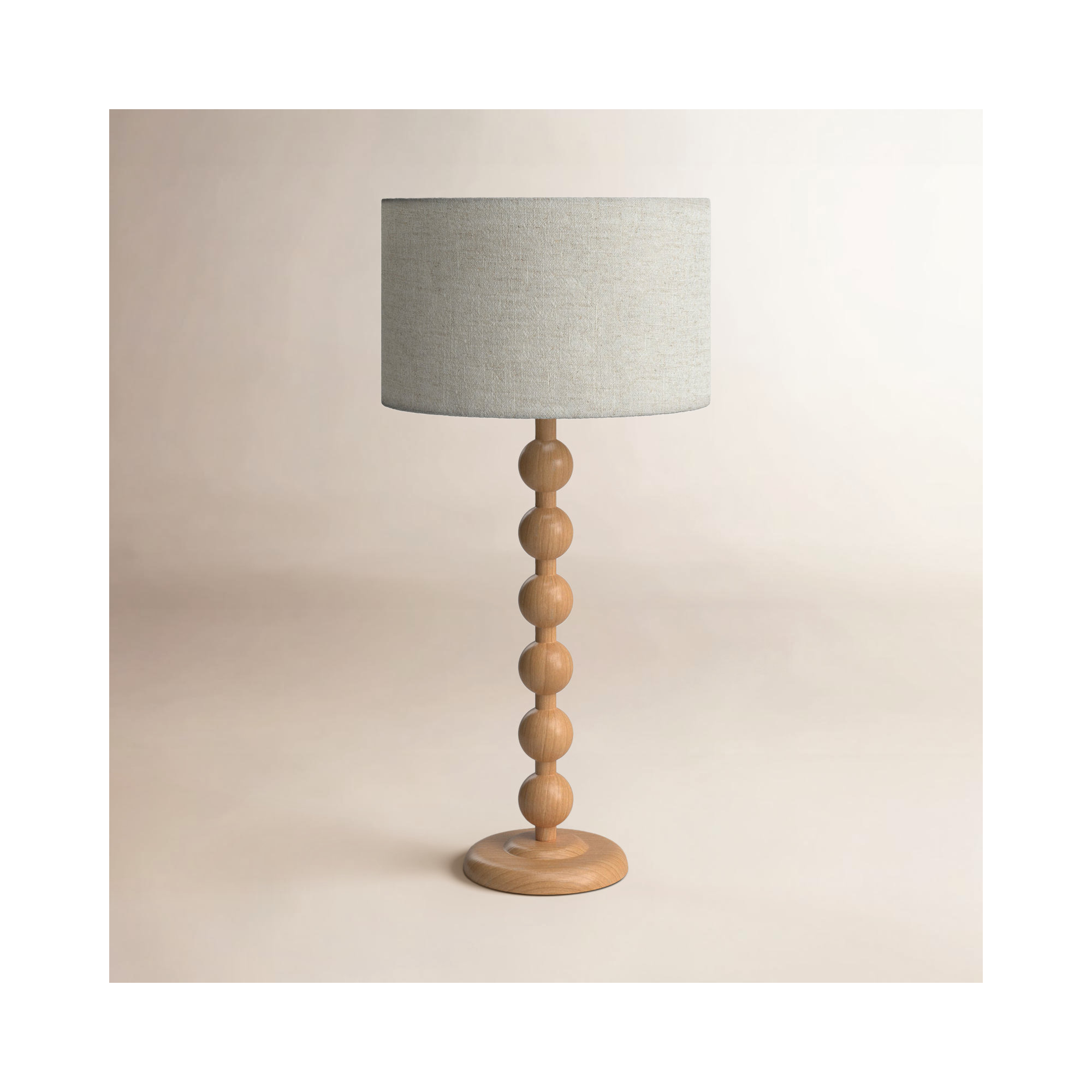 Levy Solid Wood Table Lamp, Natural