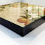 Key cabinet for wall, Opens to the left, 30x30x5, White, Orange among the leaves on a light background, 