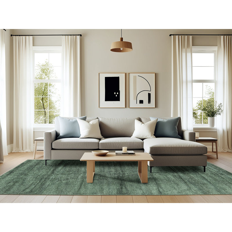 Tapis contemporain Olive, Rectangle 6 pi x 9 pi