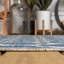 Tapis d'intérieur / extérieur bleu marine / gris Hague Moroccan Trellis-1401915257