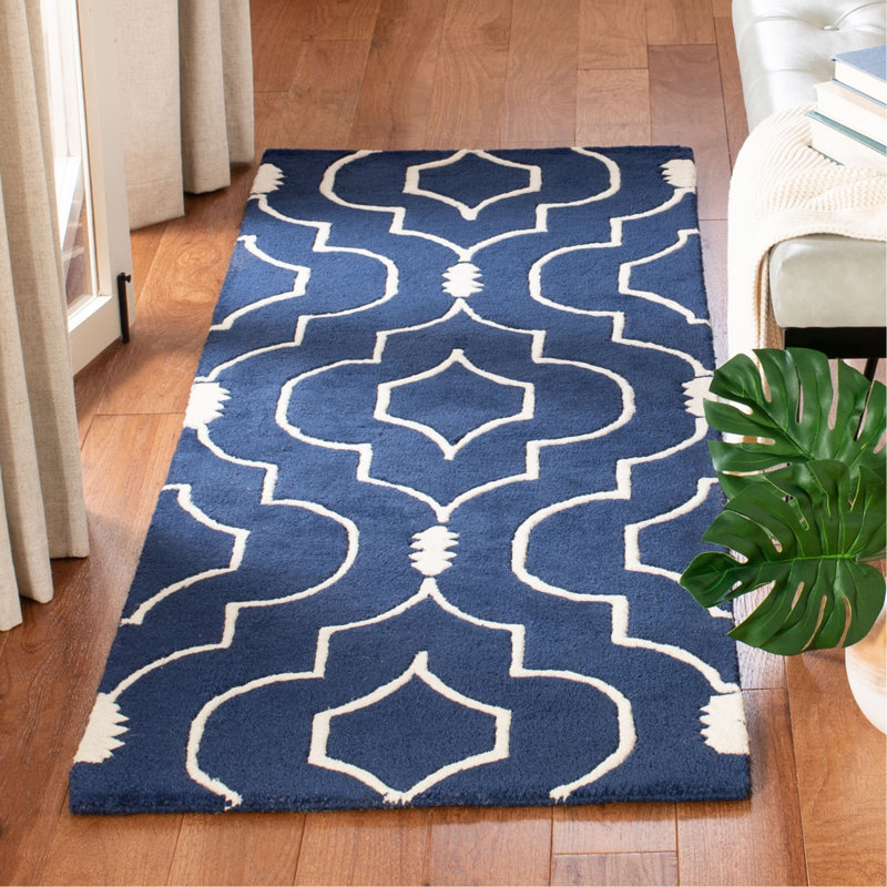 Carolene Hand Tufted Wool Geometric Rug, Rectangle 4' x 6'