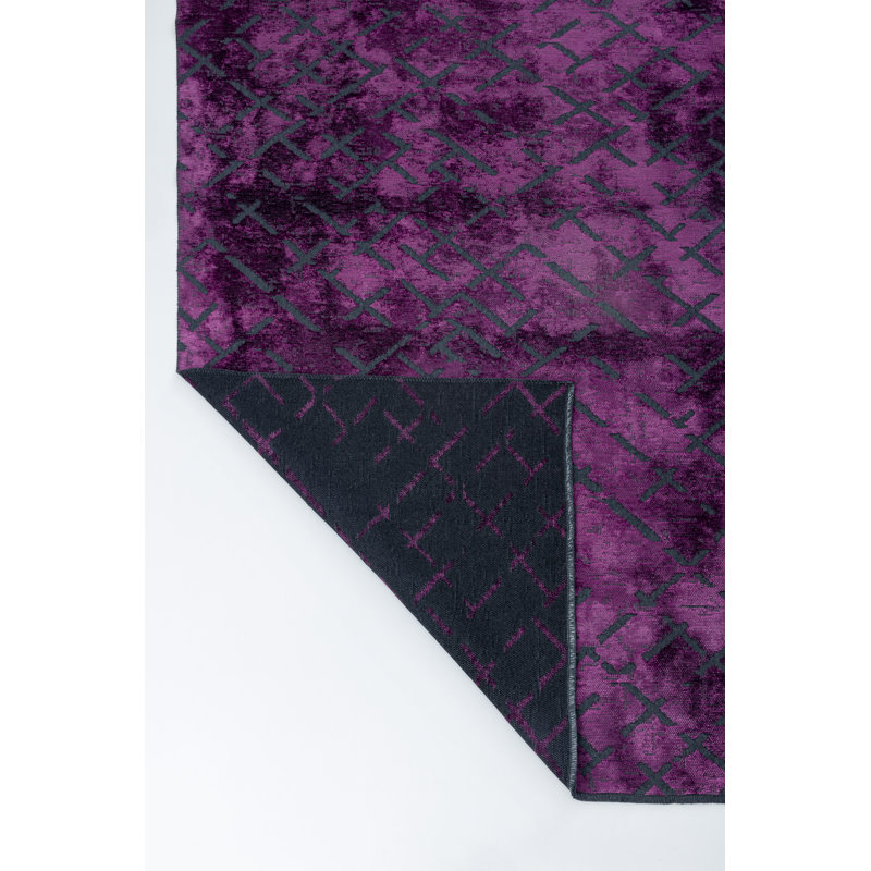 Rapture Purple/Gray Luxury Area Rug, Rectangle 7'10" x 9'10"