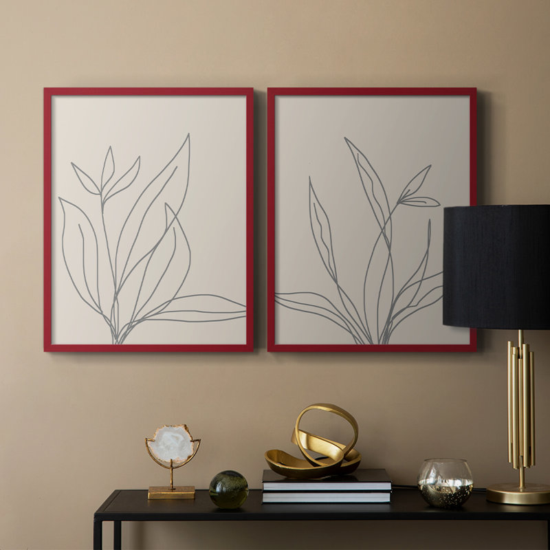 «Neutral Lines I», reproduction encadrée de qualité supérieure - prête à être accrochée - aucun clou requis - aucun clou requis