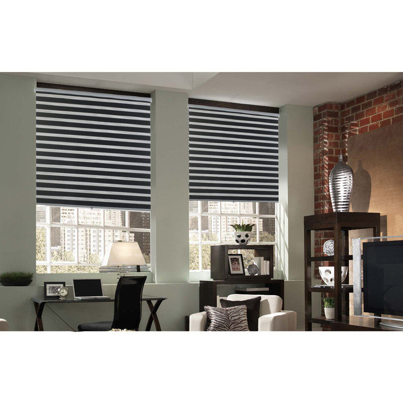 Store à enroulement semi-transparent sans cordon, gris, L 36 po x L 72 po