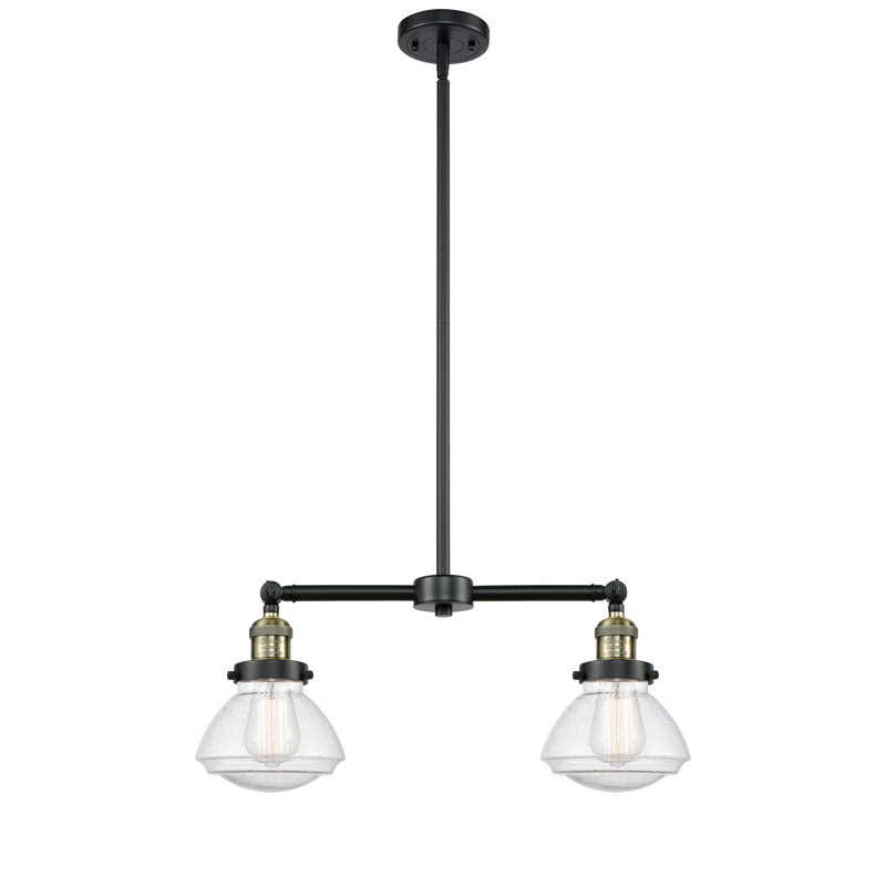 Chesterville 2 - Light Kitchen Island Pendant, Seedy, Black Antique Brass