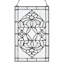 Panneau de fenêtre en verre biseauté transparent 20 "H