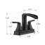 Robinet de salle de bain noir mat - Robinet à cascade 4 pouces avec 2 poignées, bec pivotant à 360 degrés, lavabo à 3 trous, bonde escamotable-126707523
