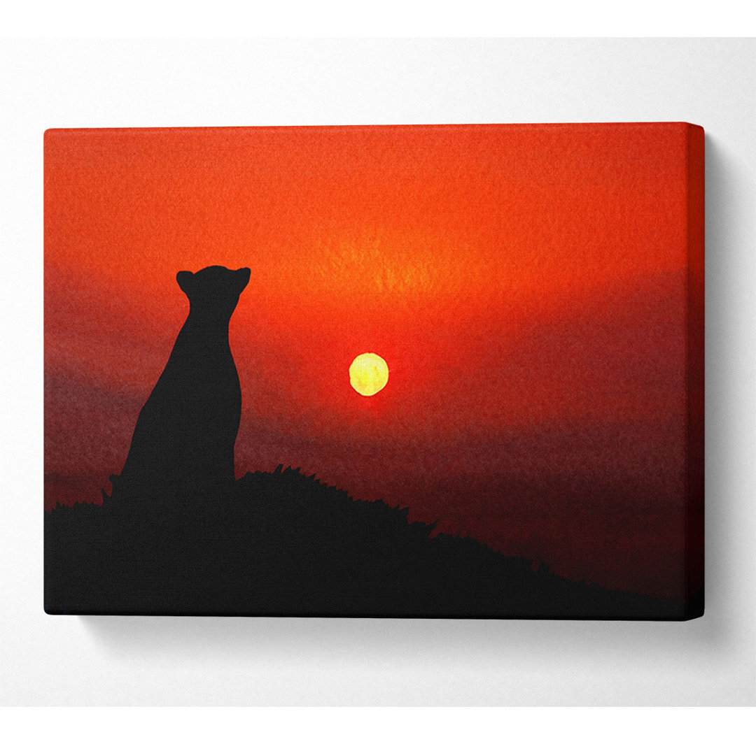 Panther Sunset - Kunstdrucke auf Segeltuch