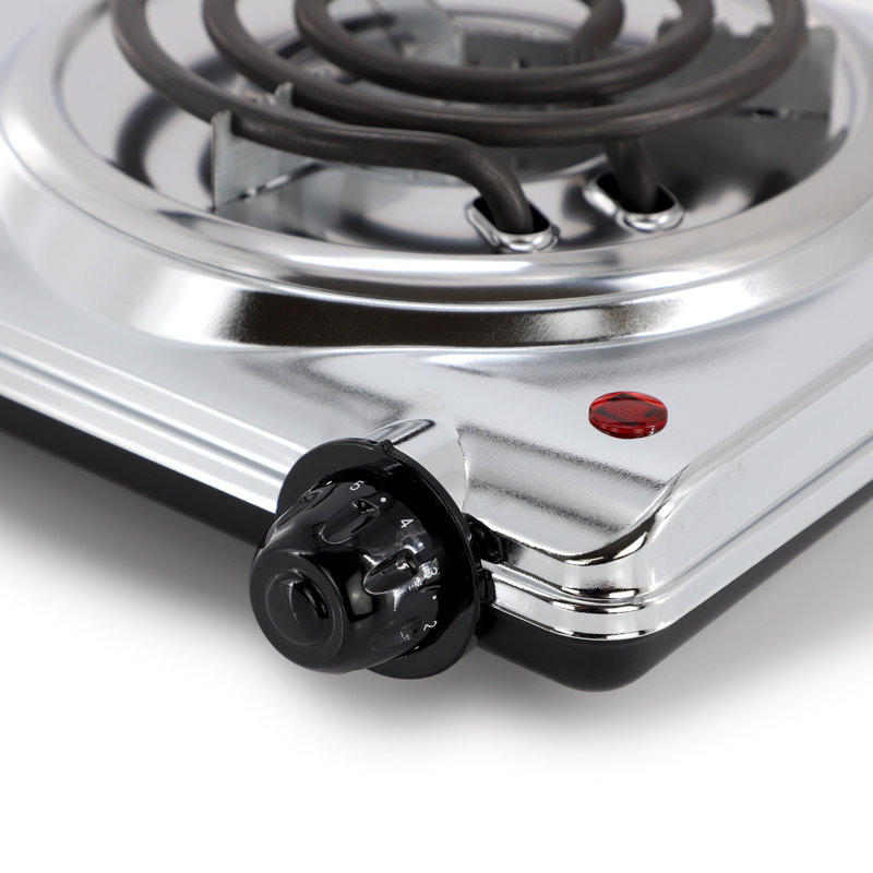 Better Chef 1000 Watt Single Element Electric Countertop Range in Silver