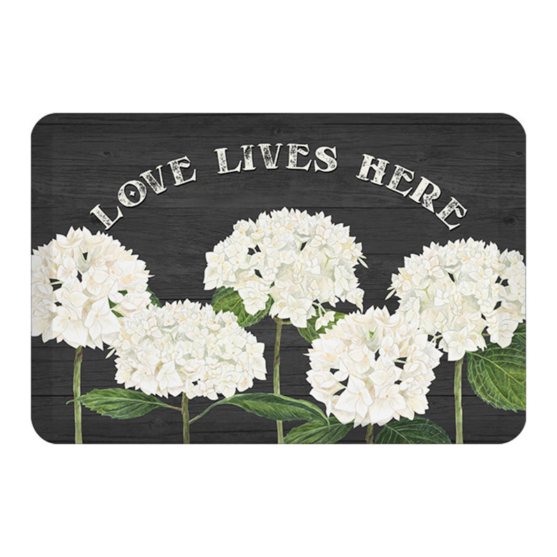 Simple Beauty Floral Synthetic Water Resistant Anti-Fatigue Non-Skid Kitchen Mat