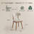 Mid-Century Modern Swivel Dining Chairs Set Of 2, Round Back Dining Chairs, Breakfast Table Chairs, Chairs For Wooden Table, Beige & Light Walnut
