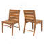 Ensemble de salle à manger d'extérieur en bois d'acacia 7 pièces 7 pièces, table rectangulaire de 71 pouces avec 6 chaises à dossier à lattes ergonomiques courbées pour le jardin et la cour