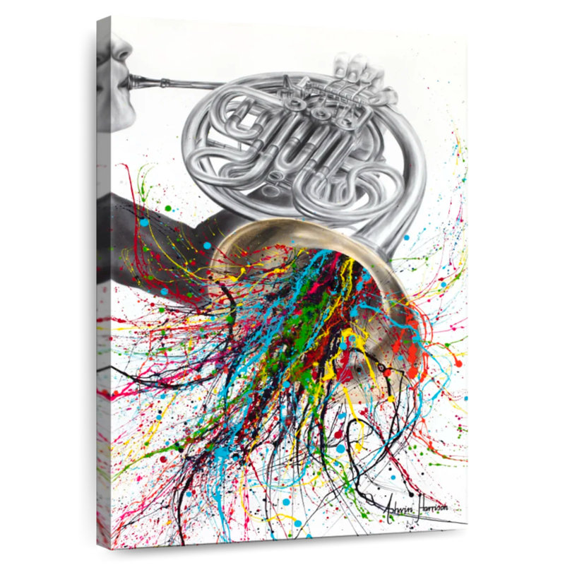 Abarca The French Horn Solo, 36" H x 24" W