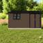 Durable Metal Storage Sheds, Spacious Brown Design For Gardens