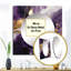 Mauve et or liquide Magic II - art mural abstrait miroir carré pour salle de bain-101496037