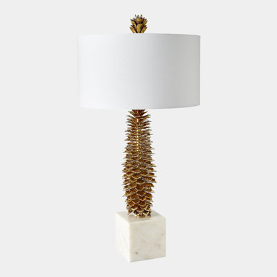 Pinecone Table Lamp-Brass