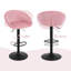 Swivel Upholstered Adjustable Height Counter Stool with Metal Frame-678519525