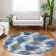 Premium Machine Washable Prisco Blue Rug