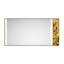Meuble-lavabo à miroir 72 po x 36 po à DEL, mémoire de brouillard murale réglable, décoration de pierre naturelle et changement de meuble-lavabo durable, verre