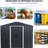 Metal Outdoor Shed - Galvanized Iron Build, Four Punched Vents, Padlockable Sliding Doors, Uncomplicated Assembly Steps Storage In Structure, Vents For Adequate Ventilation, Doors-115808118-115808123