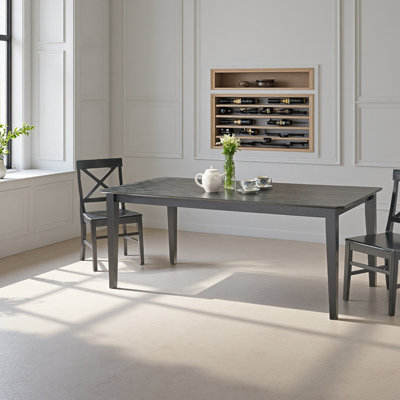 Table à manger avec pieds carrés, conception moderne