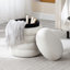 Repose-pieds de rangement rembourré avec côté rond pour le salon, le vestibule et la chambre à coucher-659355844