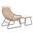 Allexis Wicker Outdoor Lounge Chair with Ottoman-1500486663