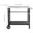 Outdoor Grill Dining Cart With Double-Shelf, Portable Food Prep Table, Stainless Steel Worktop, Modular BBQ Station For Pizza Oven And Outdoor Cooking.