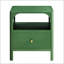 Table de chevet 1 tiroir Williamson Vintage Green avec charme Mid-Century et fabrication durable