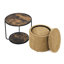Table polyvalente jaune foncé avec rangement-1020674074